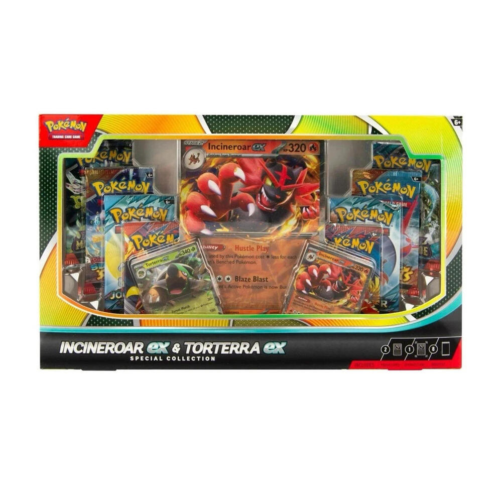 Pokemon Trading Card Game Incineroar ex and Torterra ex Special Collection Box